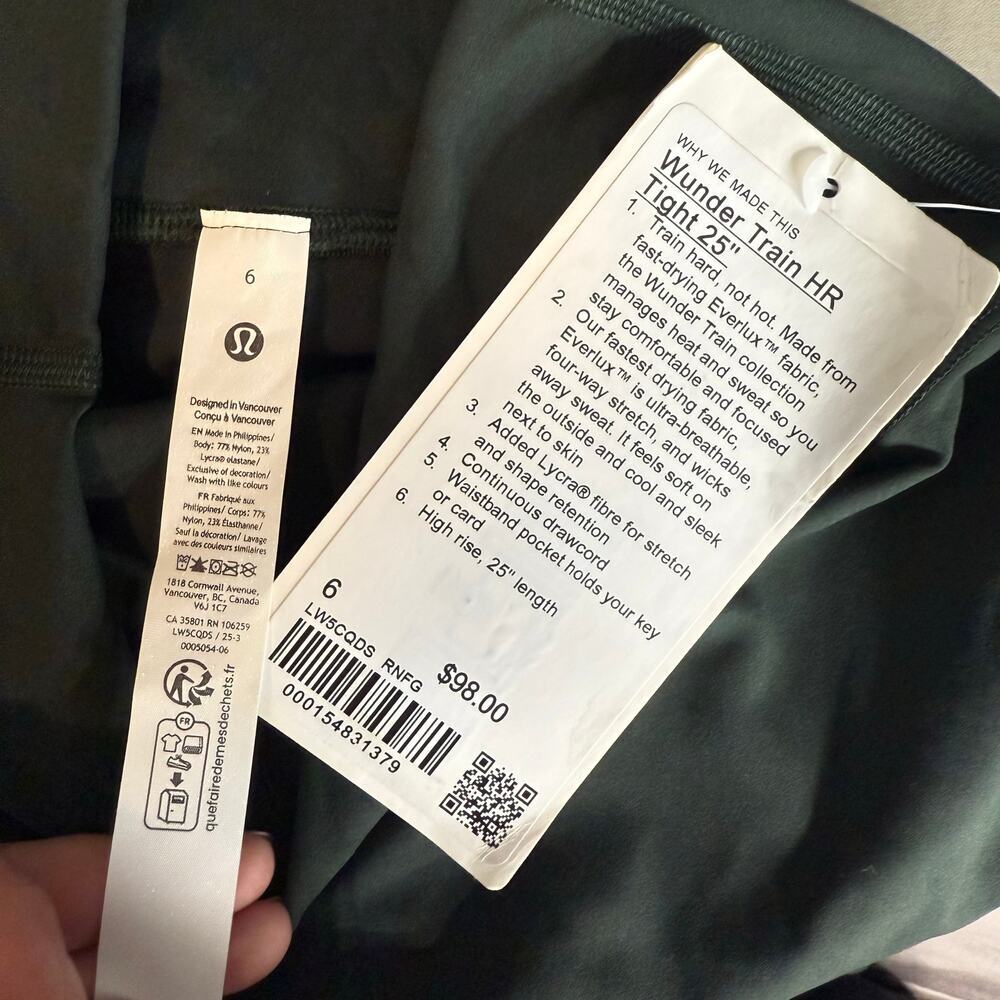 Lululemon Wunder Train HR Tight 25", Green, 6 - Picture 4 of 6